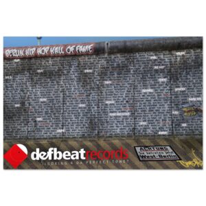 Berlin Hip Hop Hall Of Fame - Gebürstet, Aluminium 30x45cm